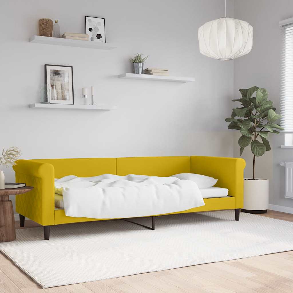 Tagesbett Gelb 80x200 cm Samt