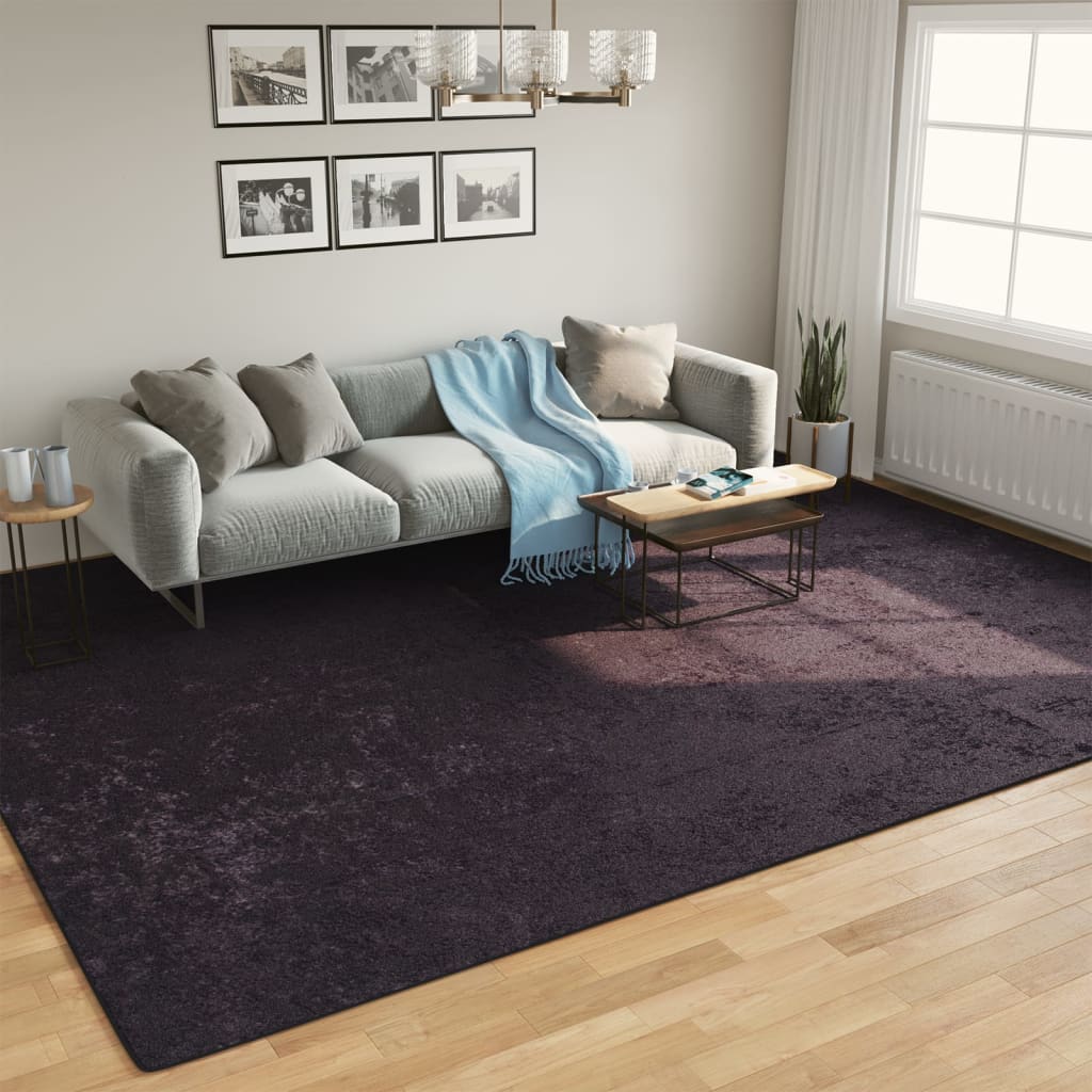 Teppich Waschbar Anthrazit 400x300 cm