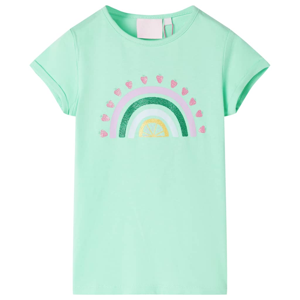 Kinder-T-Shirt Knallgrün 92