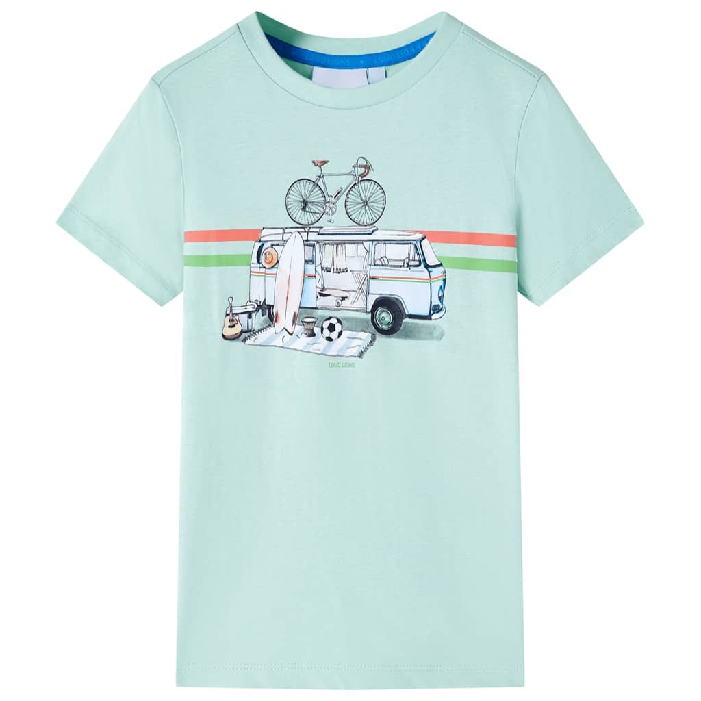 Kinder-T-Shirt Helles Minzgrün 104