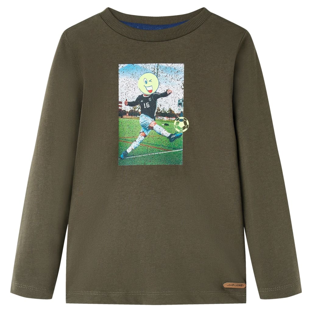 Kinder-Langarmshirt Khaki 116