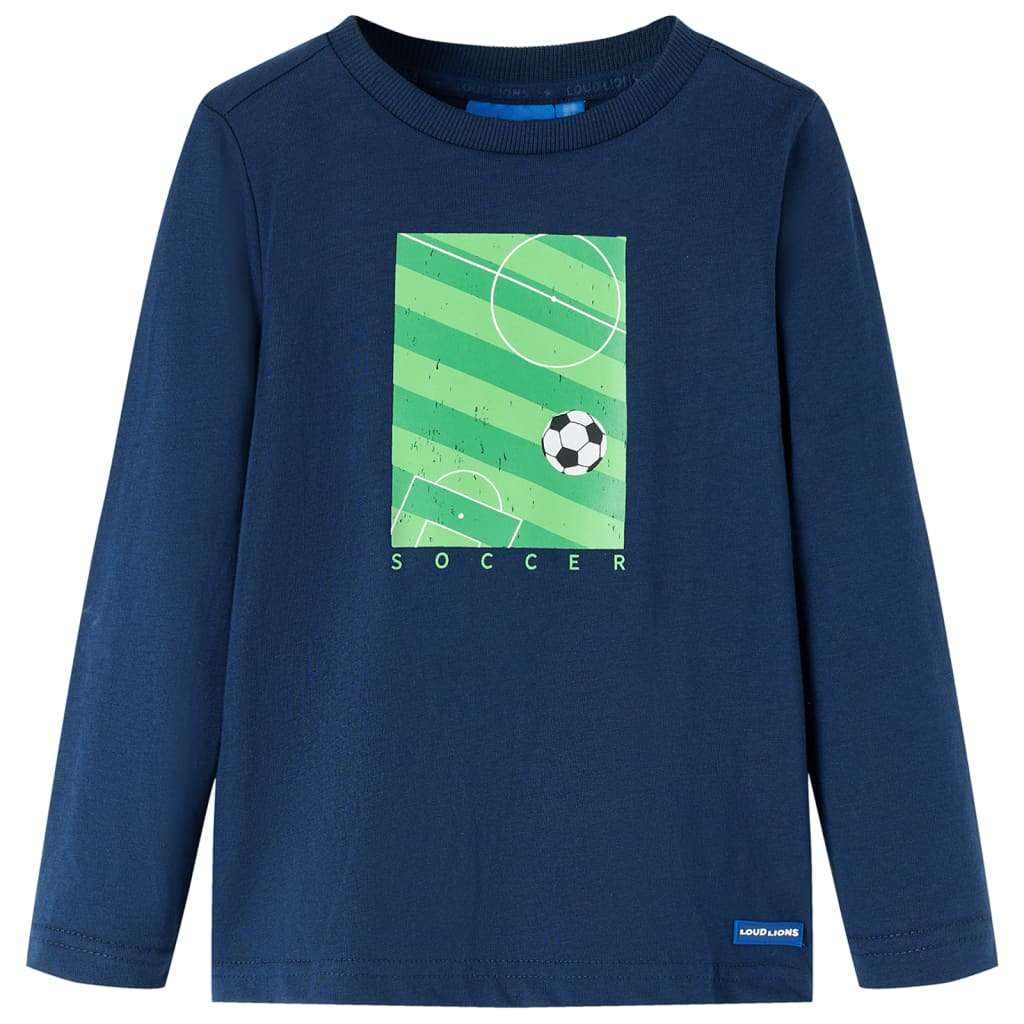 Kinder-Langarmshirt Marineblau 116