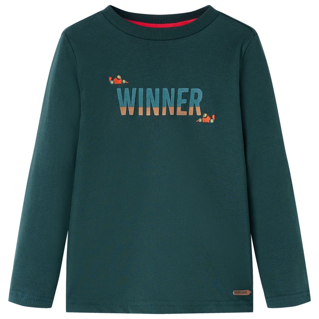 Kinder-Langarmshirt Dunkelgrün 104