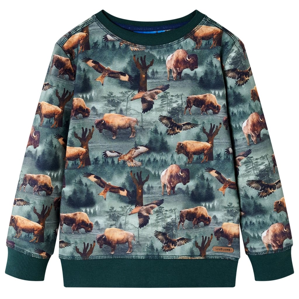 Kinder-Sweatshirt Dunkelgrün 92
