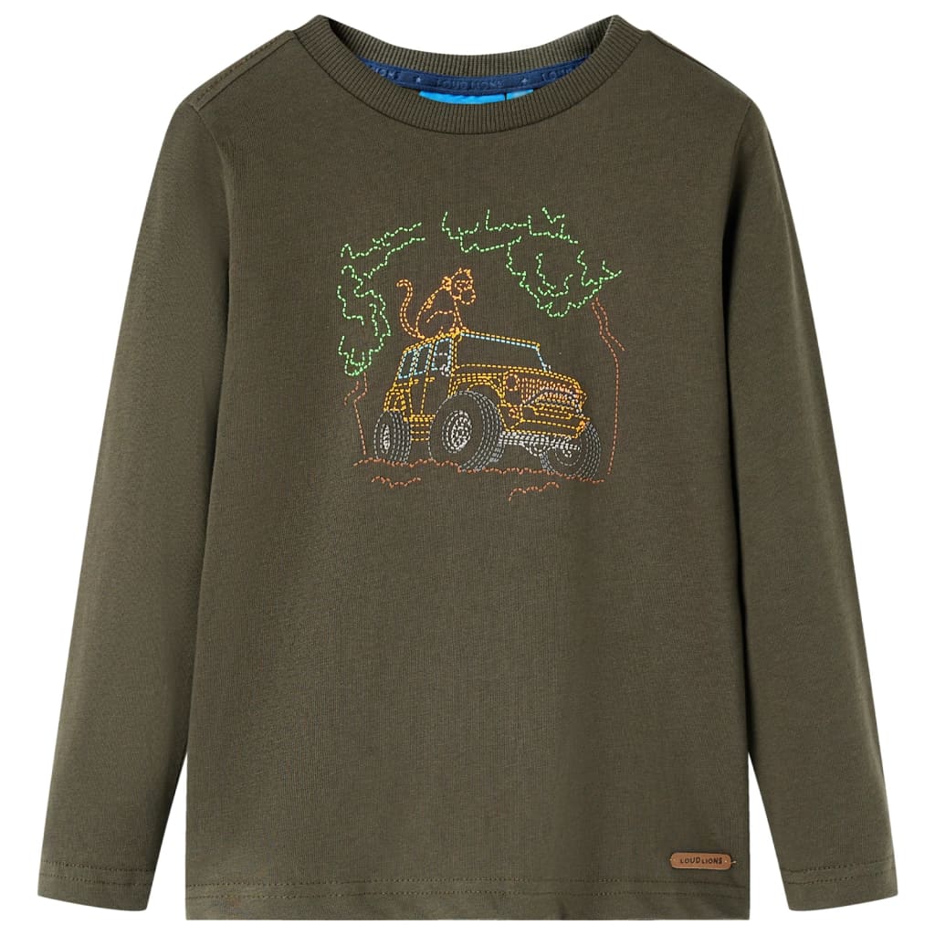 Kinder-Langarmshirt Khaki 128