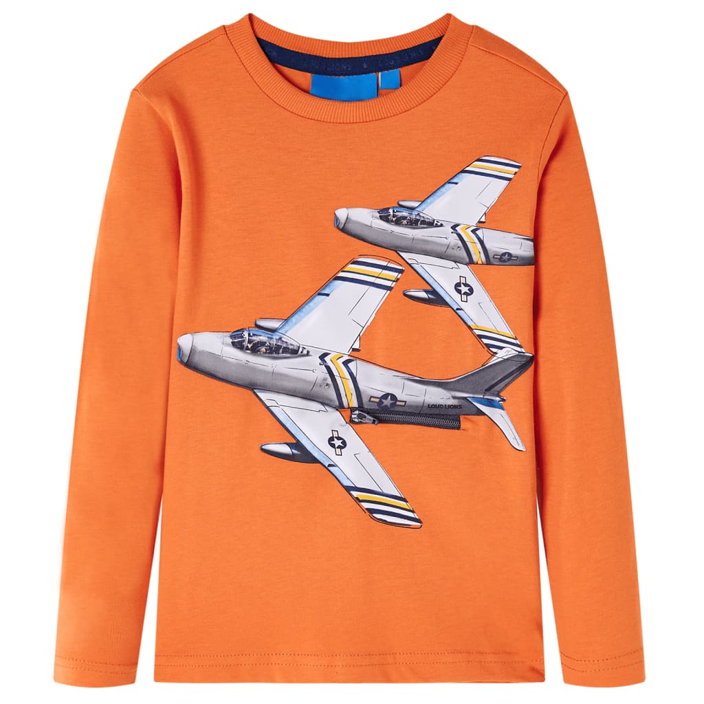 Kinder-Langarmshirt Dunkelorange 104