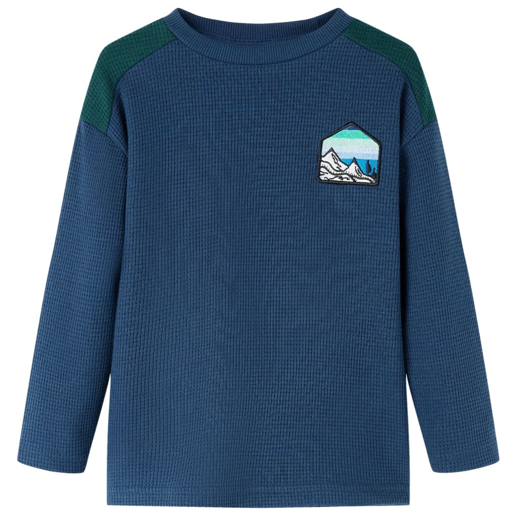 Kinder-Sweatshirt Marineblau 128