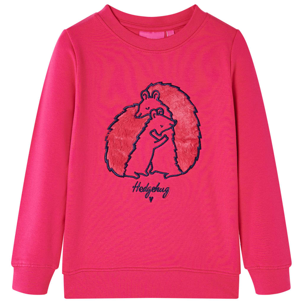 Kinder-Sweatshirt Knallrosa 140