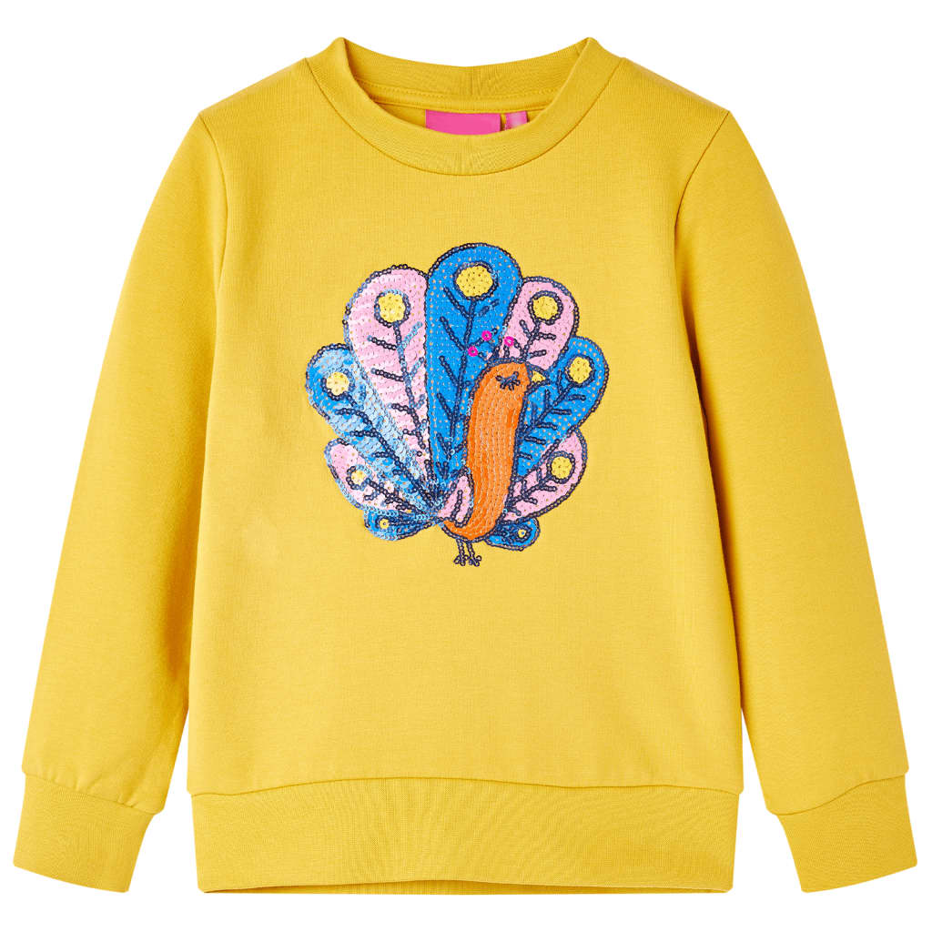 Kinder-Sweatshirt Dunkles Ocker 128