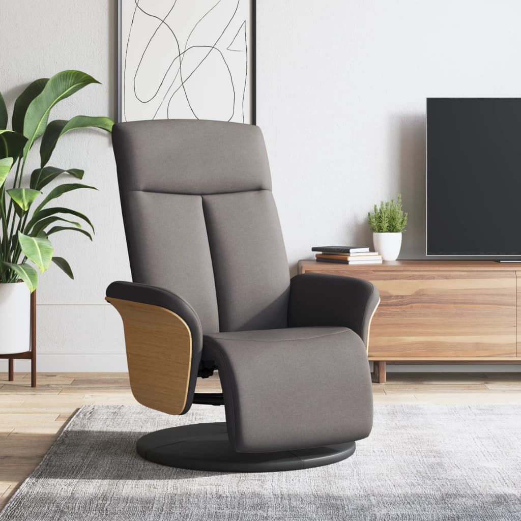 Relaxsessel mit Fußteil Taupe Stoff