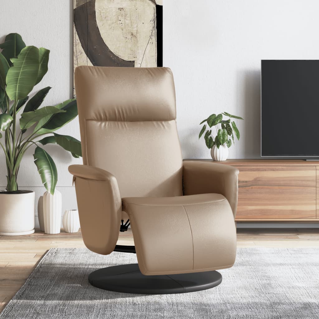 Relaxsessel mit Fußteil Cappuccino-Braun Kunstleder