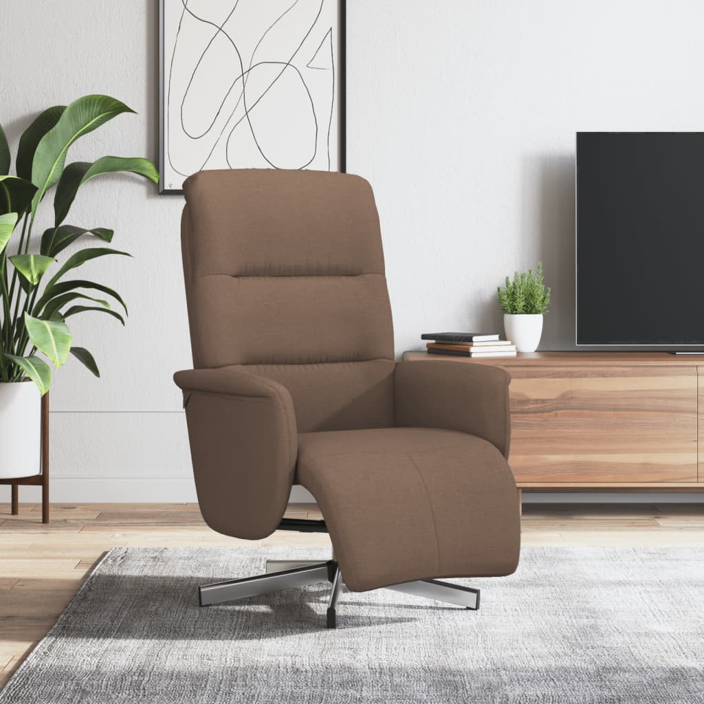 Relaxsessel mit Fußteil Braun Stoff