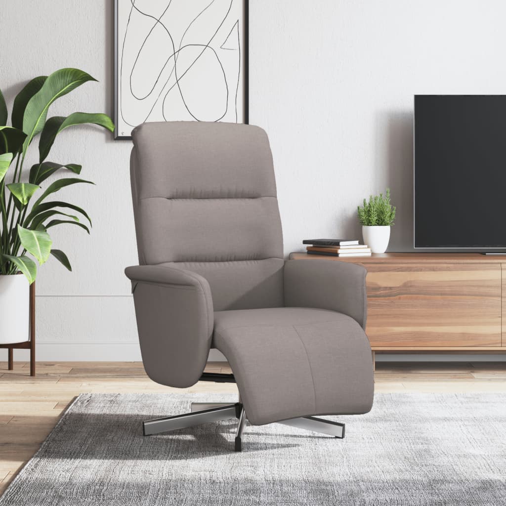 Relaxsessel mit Fußteil Taupe Stoff