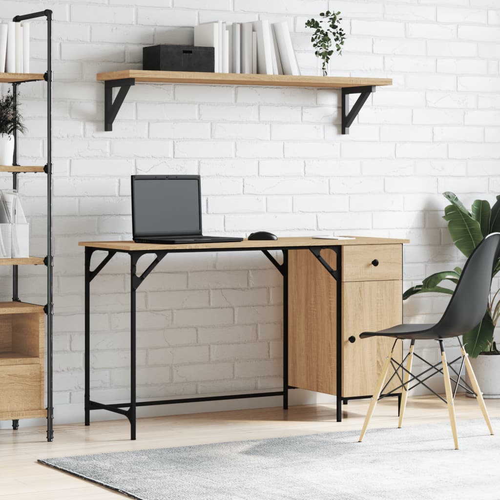 Computertisch Sonoma-Eiche 131x48x75 cm Holzwerkstoff