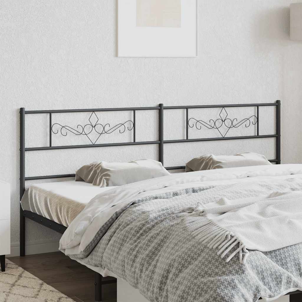 Ersatz-Kopfteil Metall Schwarz 193 cm