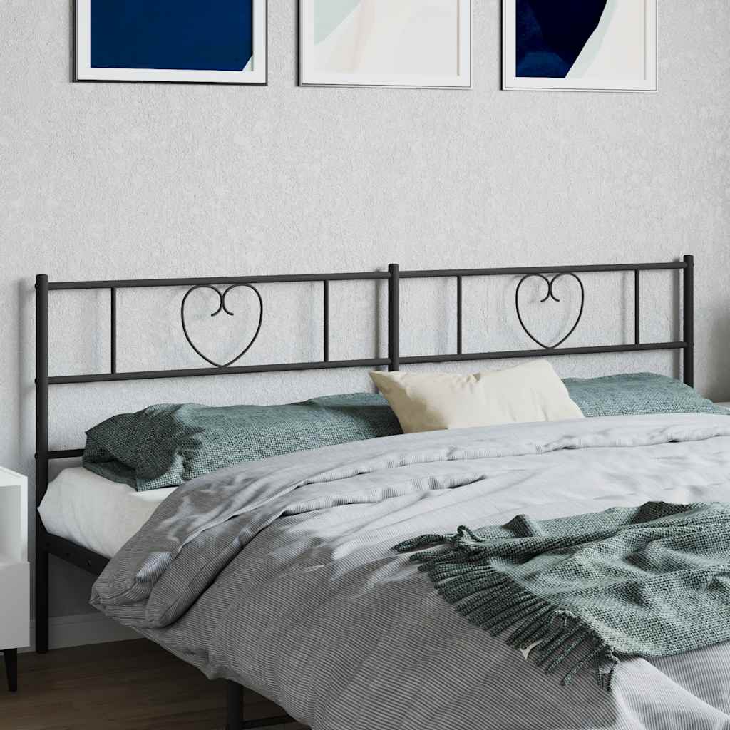 Ersatz-Kopfteil Metall Schwarz 193 cm