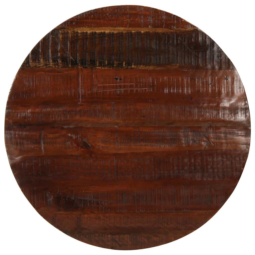Tischplatte Ø 80x3,8 cm Rund Altholz Massiv