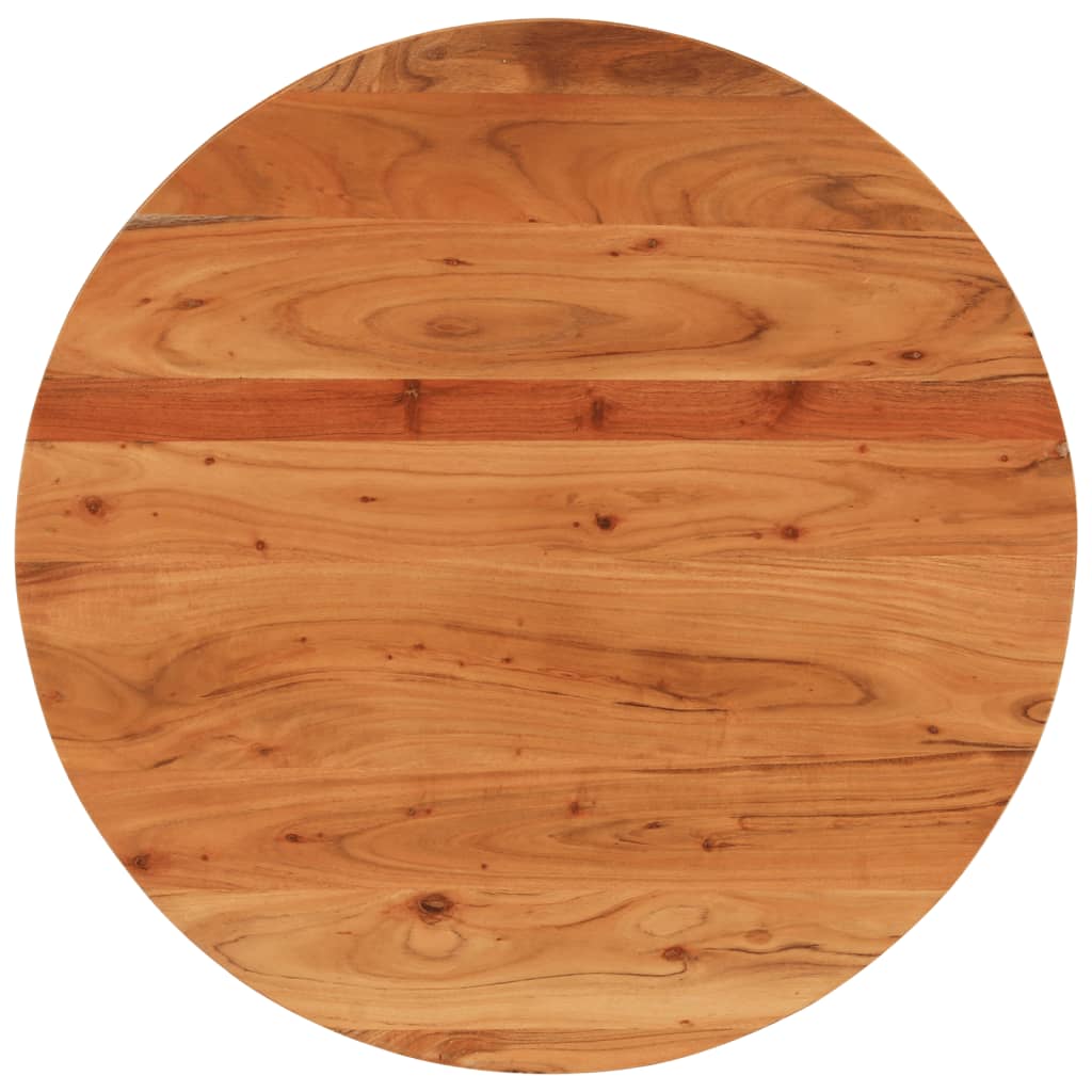 Tischplatte Ø80x3,8 cm Rund Massivholz Akazie