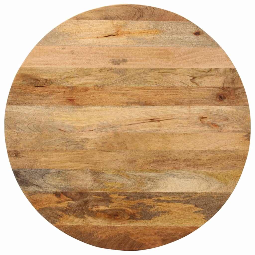 Tischplatte Ø 90x3,8 cm Rund Massivholz Mango