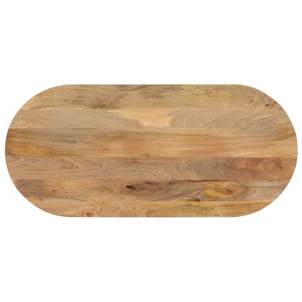 Tischplatte 120x60x2,5 cm Oval Massivholz Mango
