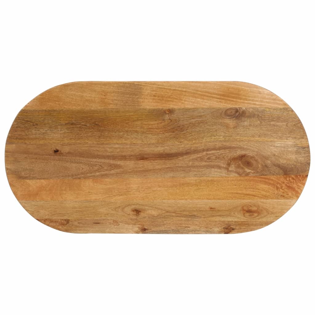 Tischplatte 80x40x3,8 cm Oval Massivholz Mango