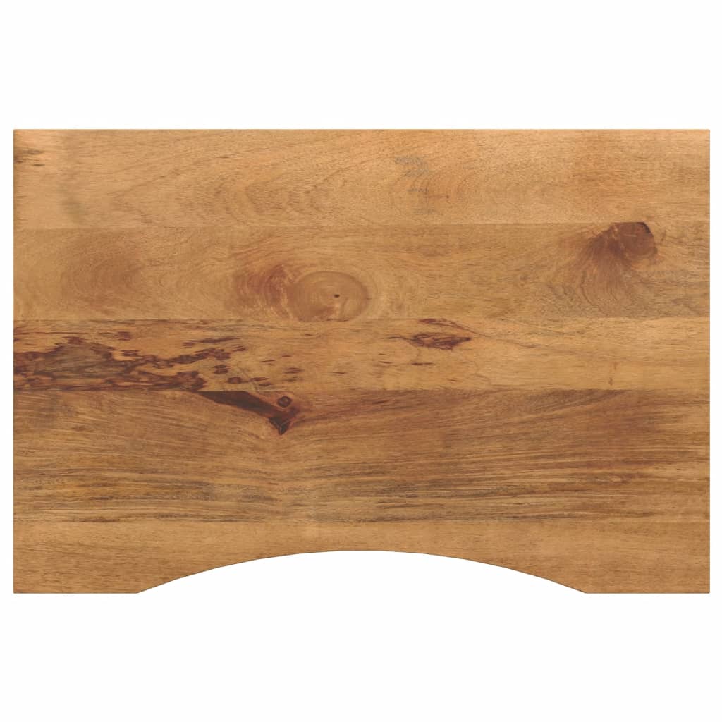 Schreibtischplatte mit Aussparung 90x50x2,5 cm Massivholz Mango