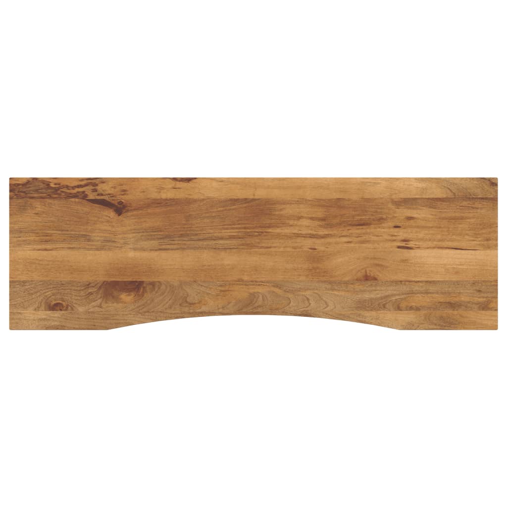 Schreibtischplatte mit Aussparung 160x50x2,5cm Massivholz Mango