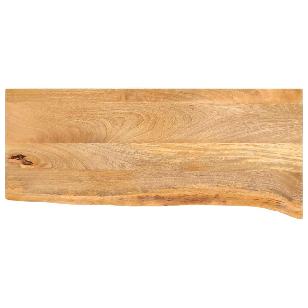 Tischplatte mit Baumkante 90x40x2,5 cm Massivholz Mango
