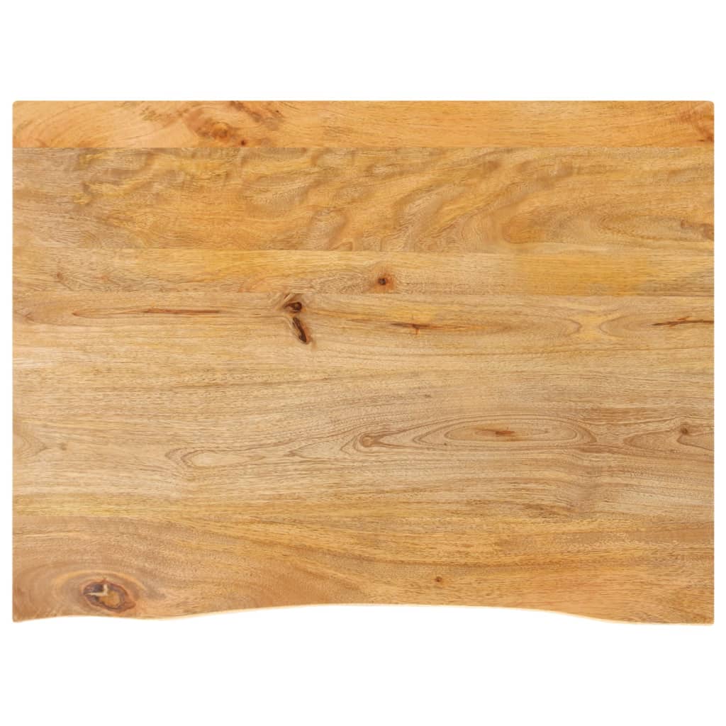 Tischplatte mit Baumkante 70x60x2,5 cm Massivholz Mango