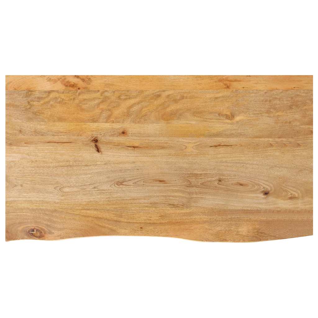 Tischplatte mit Baumkante 120x60x2,5 cm Massivholz Mango