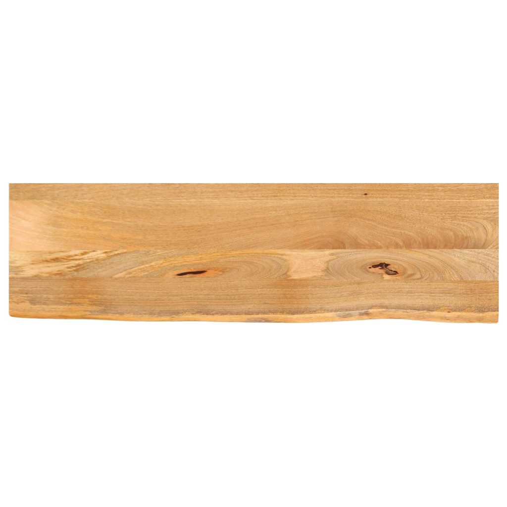 Tischplatte mit Baumkante 120x20x3,8 cm Massivholz Mango