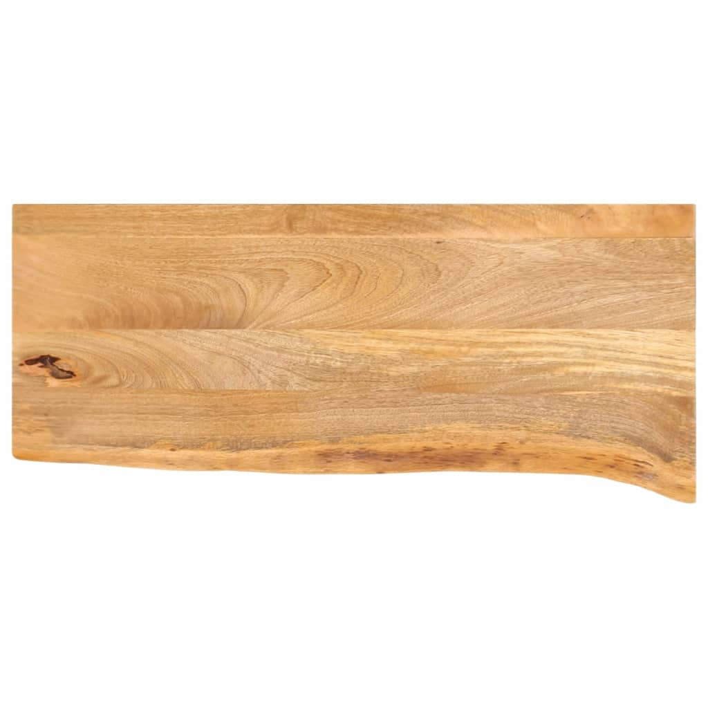 Tischplatte mit Baumkante 90x30x3,8 cm Massivholz Mango