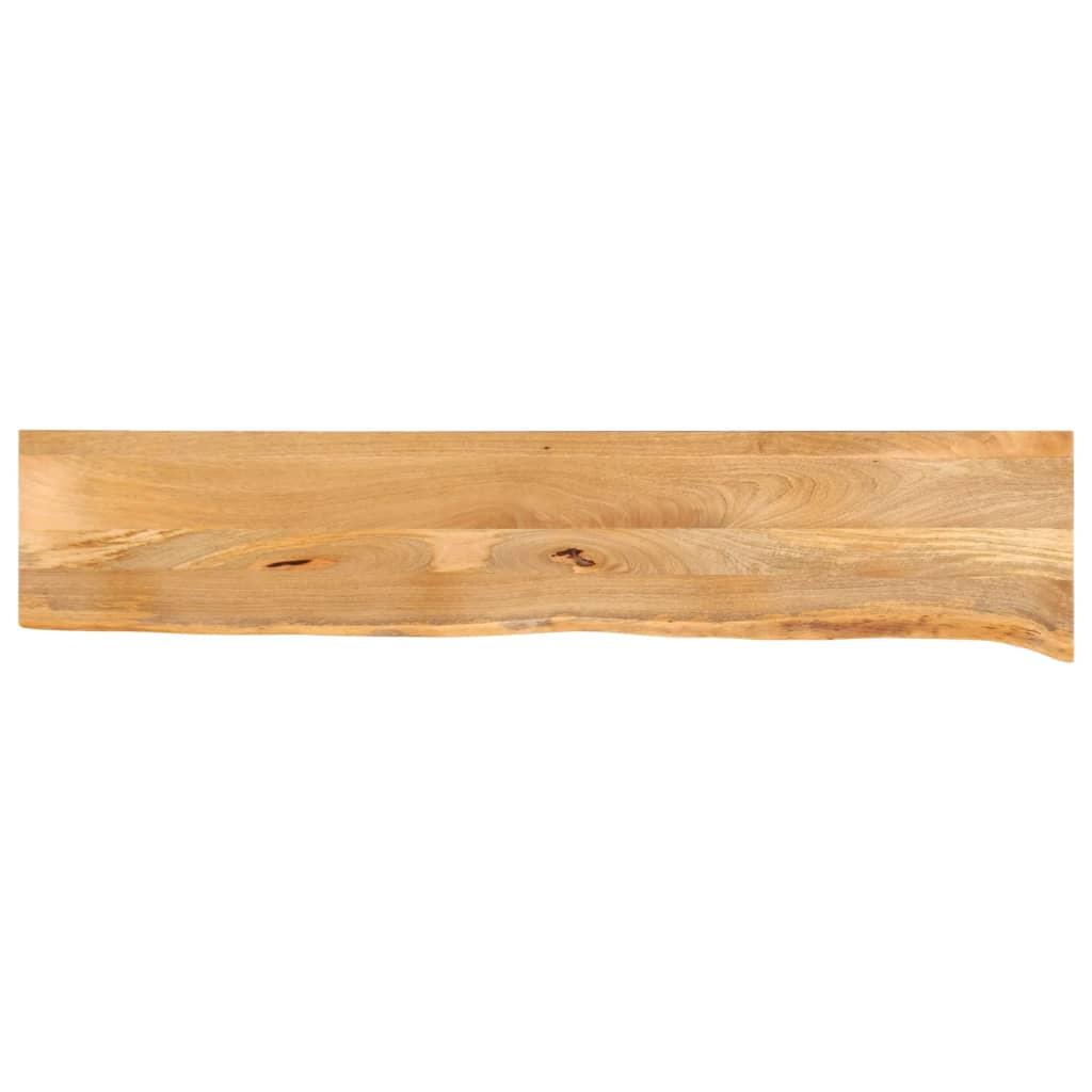 Tischplatte mit Baumkante 140x30x3,8 cm Massivholz Mango