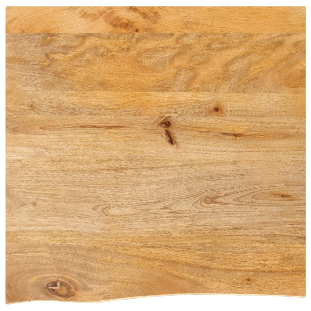 Tischplatte mit Baumkante 40x40x3,8 cm Massivholz Mango