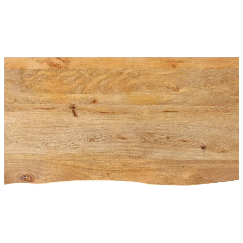Tischplatte mit Baumkante 100x60x3,8 cm Massivholz Mango