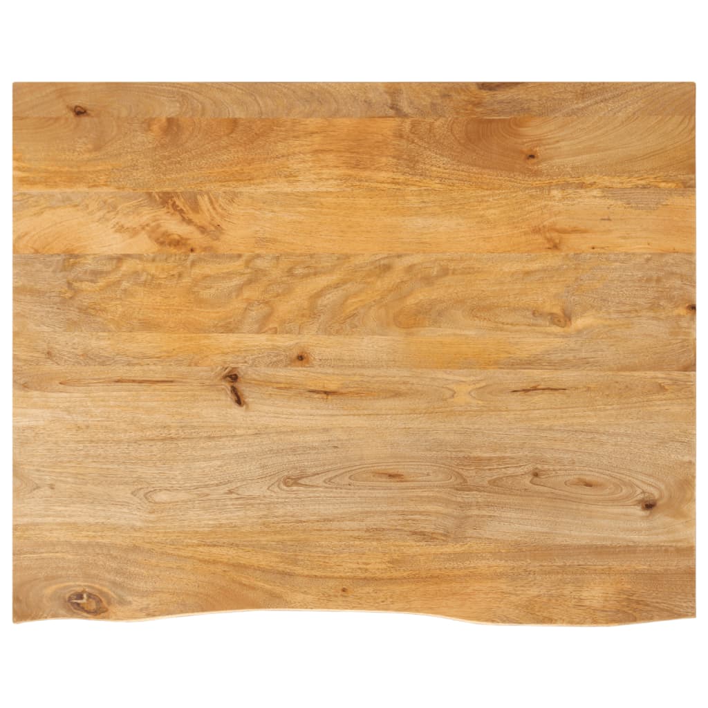 Tischplatte mit Baumkante 110x80x3,8 cm Massivholz Mango