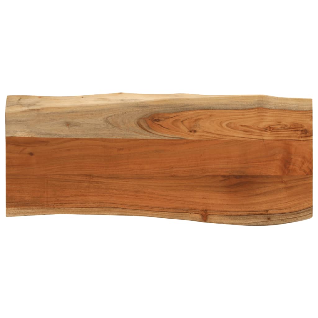 Tischplatte 100x40x3,8cm Rechteckig Massivholz Akazie Baumkante