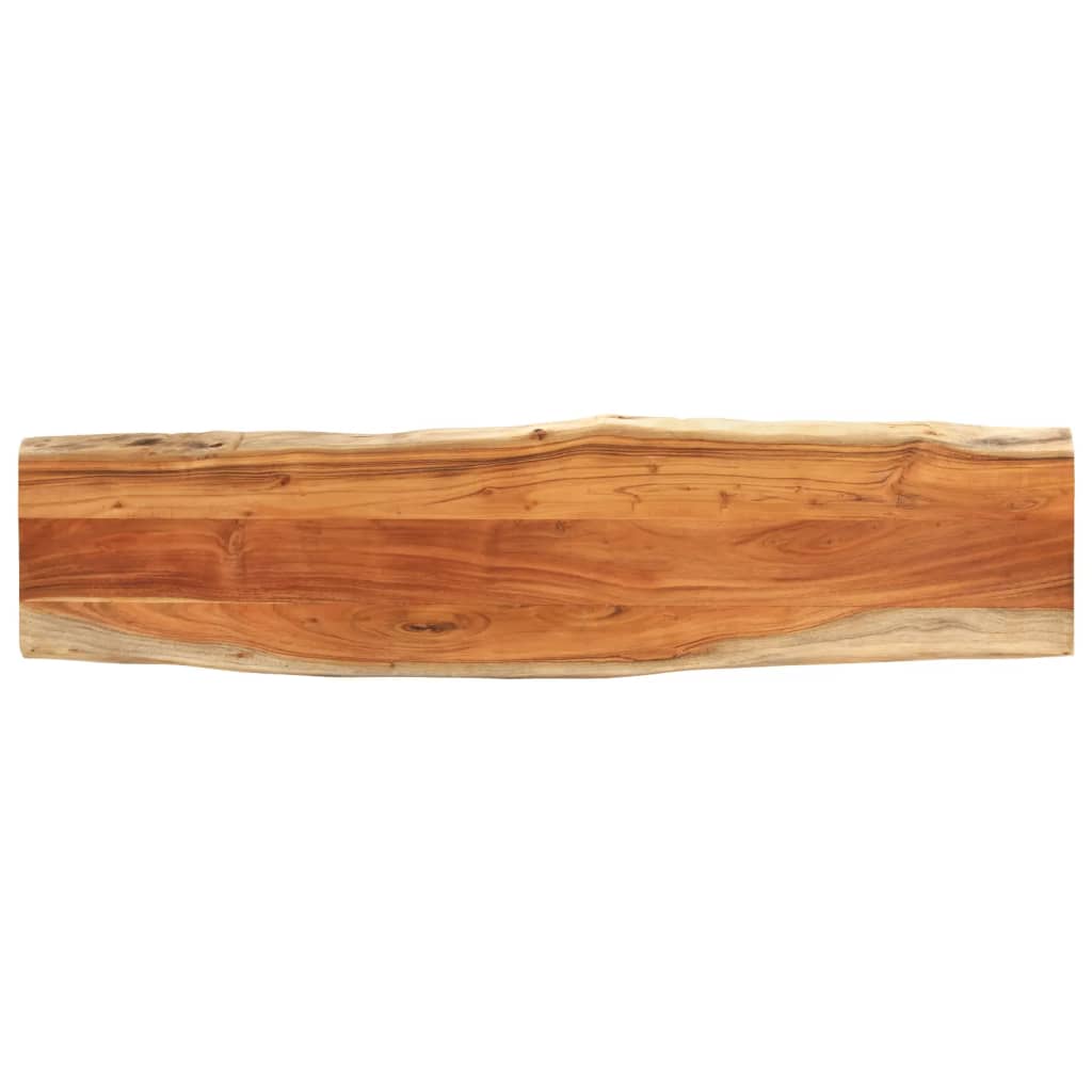 Tischplatte 160x40x3,8cm Rechteckig Massivholz Akazie Baumkante