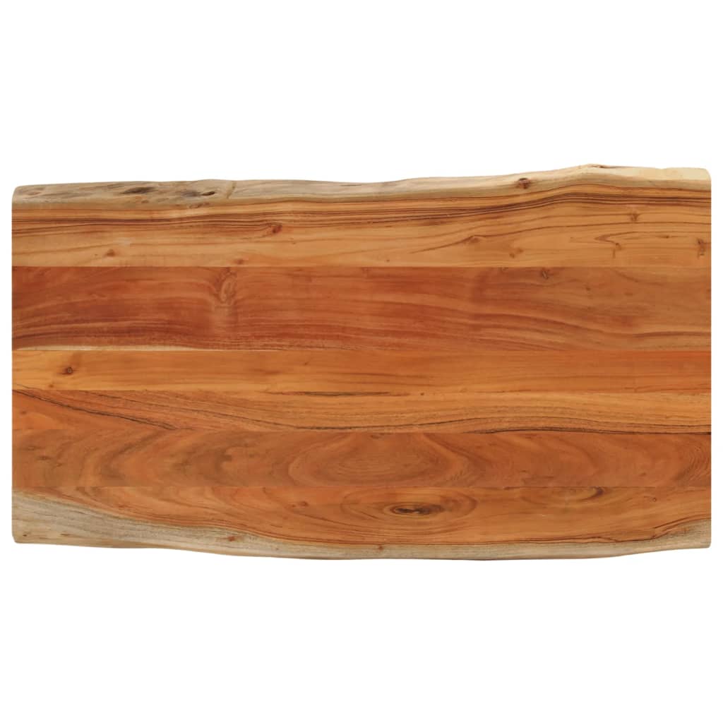 Tischplatte 110x60x3,8cm Rechteckig Massivholz Akazie Baumkante