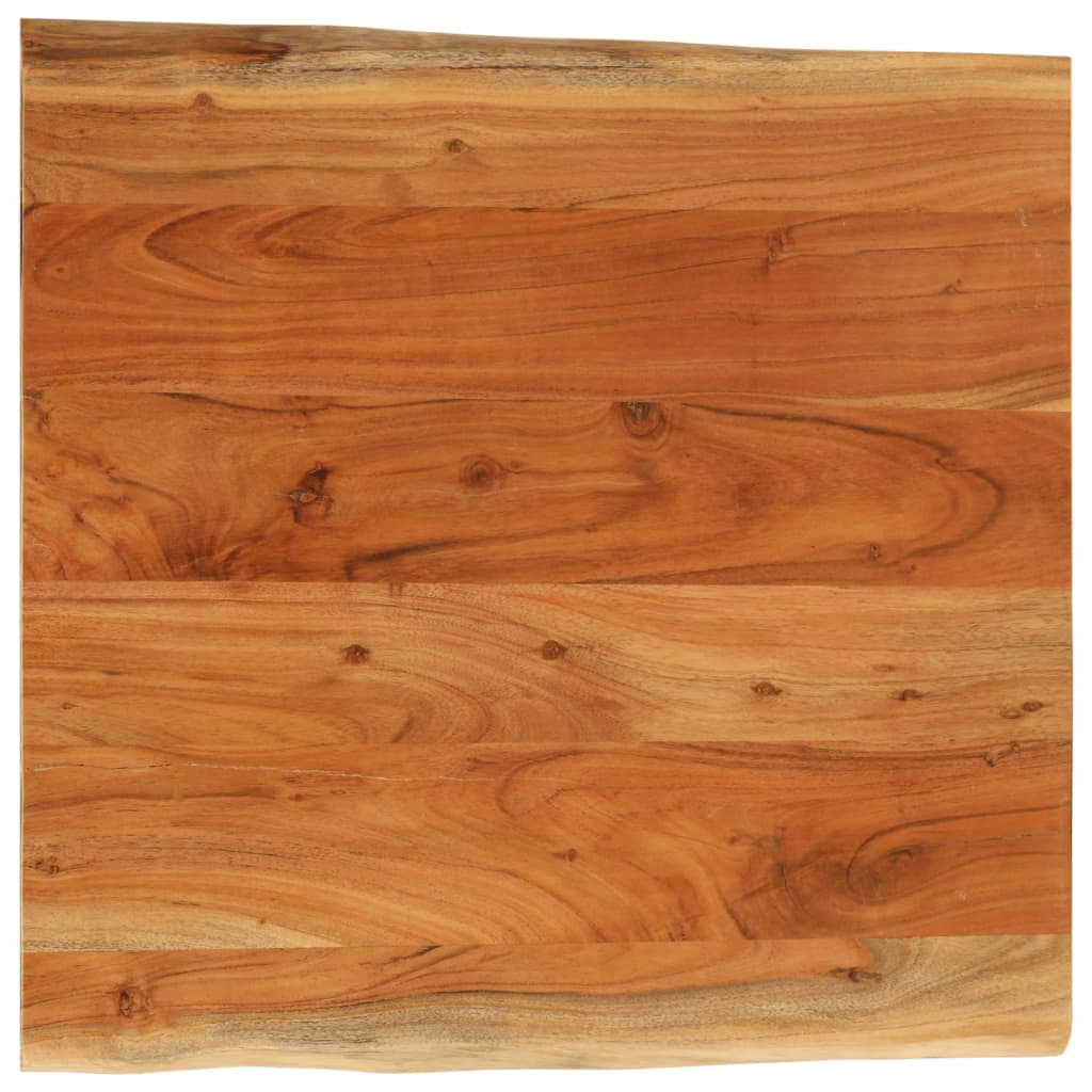 Tischplatte 80x80x3,8 cm Rechteckig Massivholz Akazie Baumkante