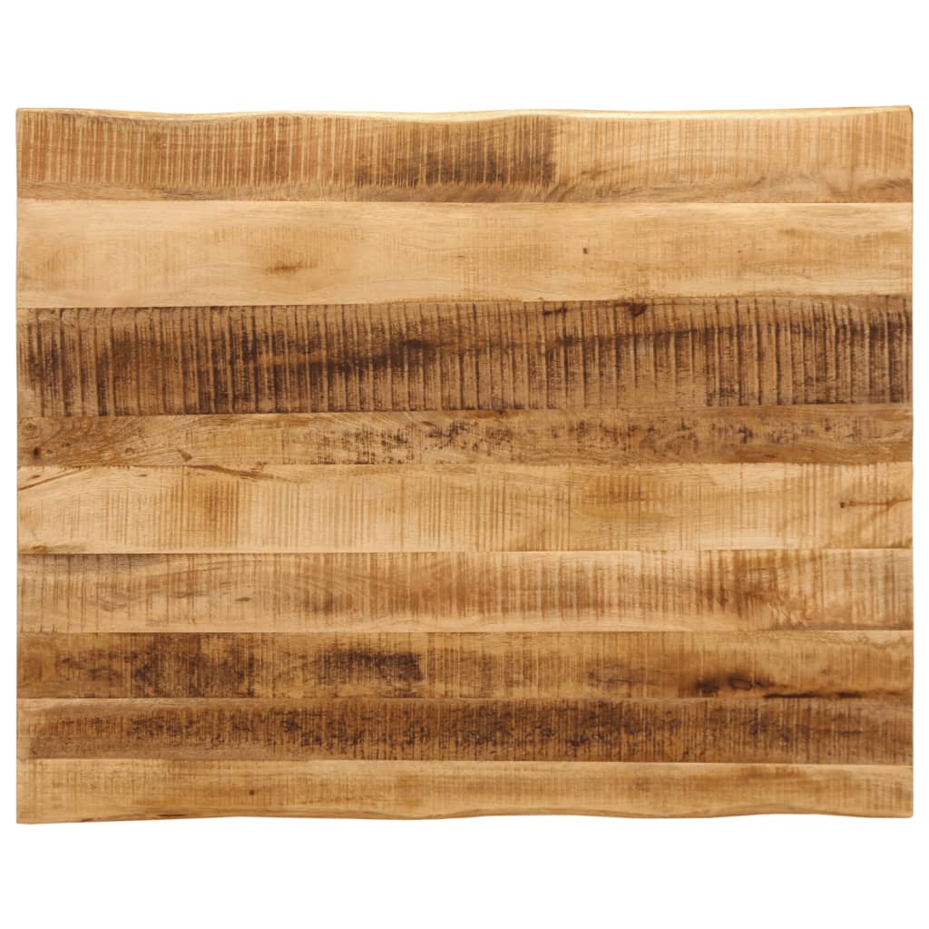Tischplatte mit Baumkante 110x80x3,8 cm Raues Mango Massivholz