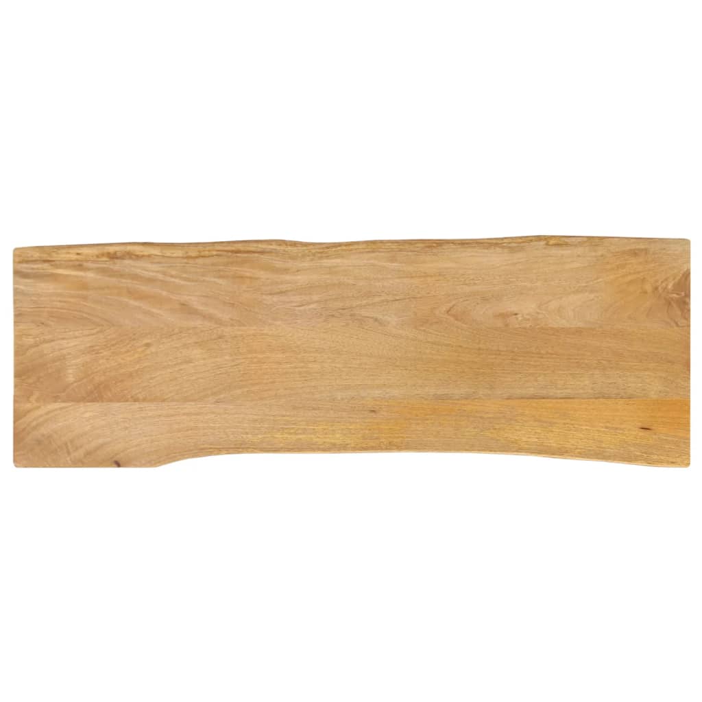 Tischplatte mit Baumkante 120x40x2,5 cm Massivholz Mango