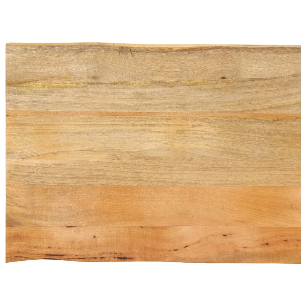 Tischplatte mit Baumkante 80x60x2,5 cm Massivholz Mango