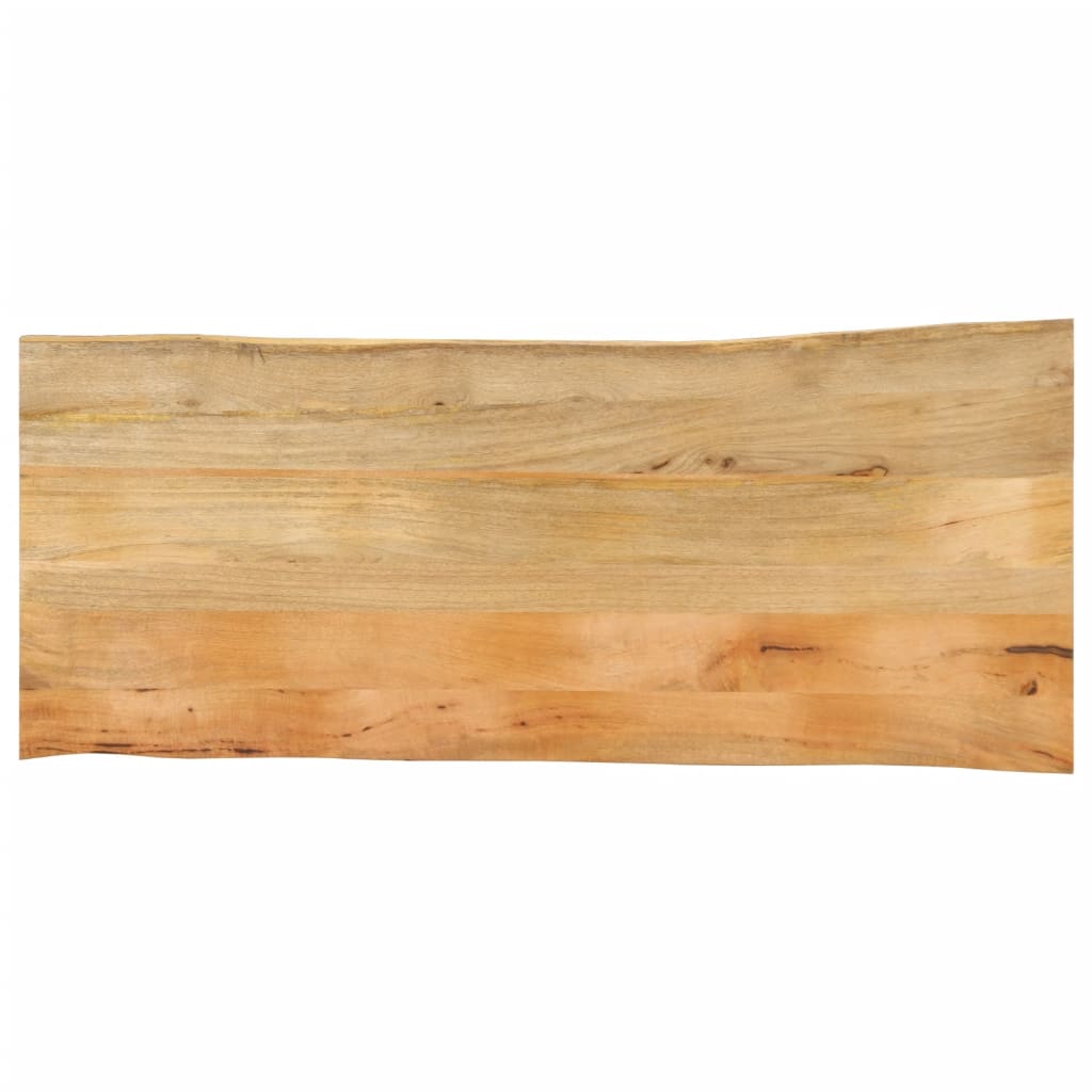 Tischplatte mit Baumkante 140x60x2,5 cm Massivholz Mango