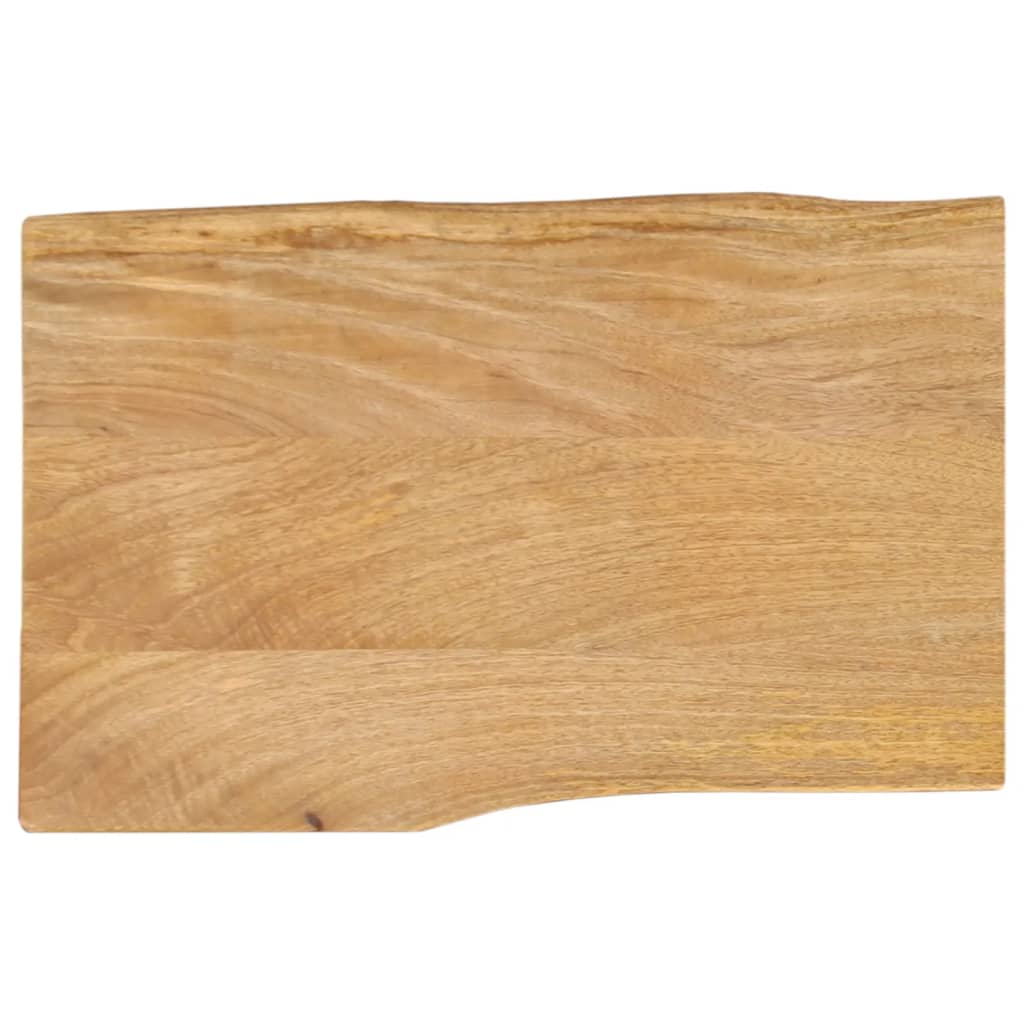 Tischplatte mit Baumkante 60x40x3,8 cm Massivholz Mango