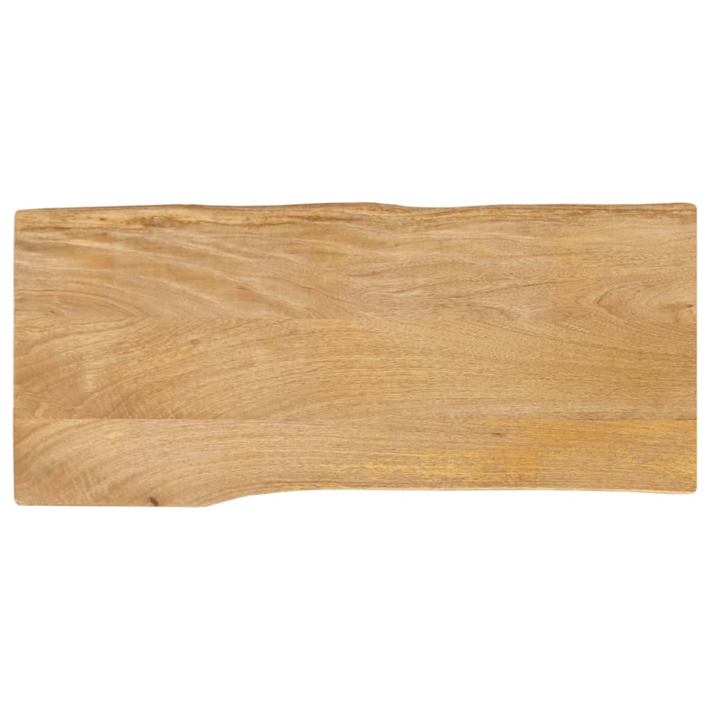 Tischplatte mit Baumkante 80x40x3,8 cm Massivholz Mango