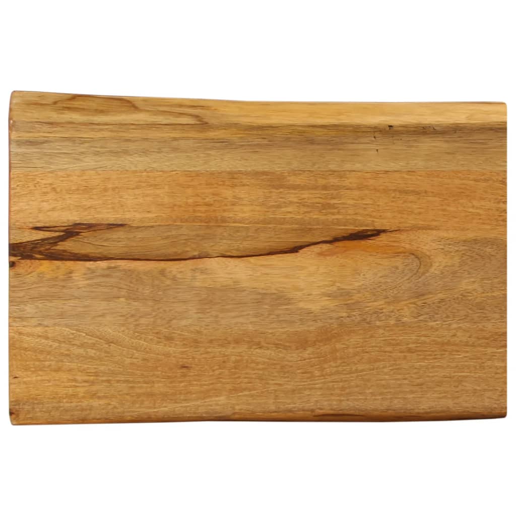 Tischplatte mit Baumkante 50x40x2,5 cm Massivholz Mango