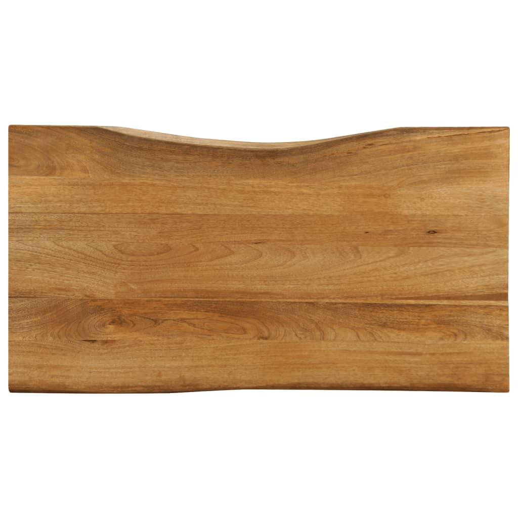 Tischplatte mit Baumkante 120x60x2,5 cm Massivholz Mango