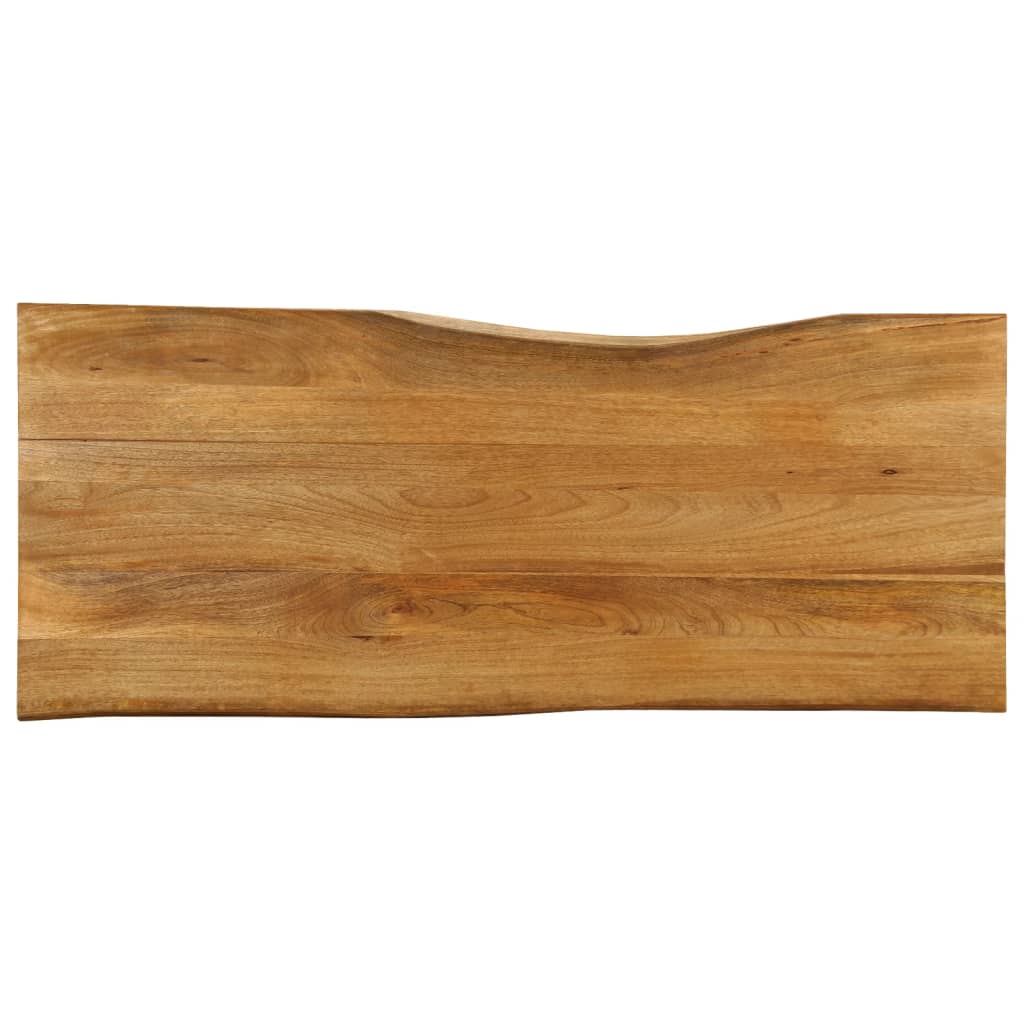 Tischplatte mit Baumkante 140x60x3,8 cm Massivholz Mango
