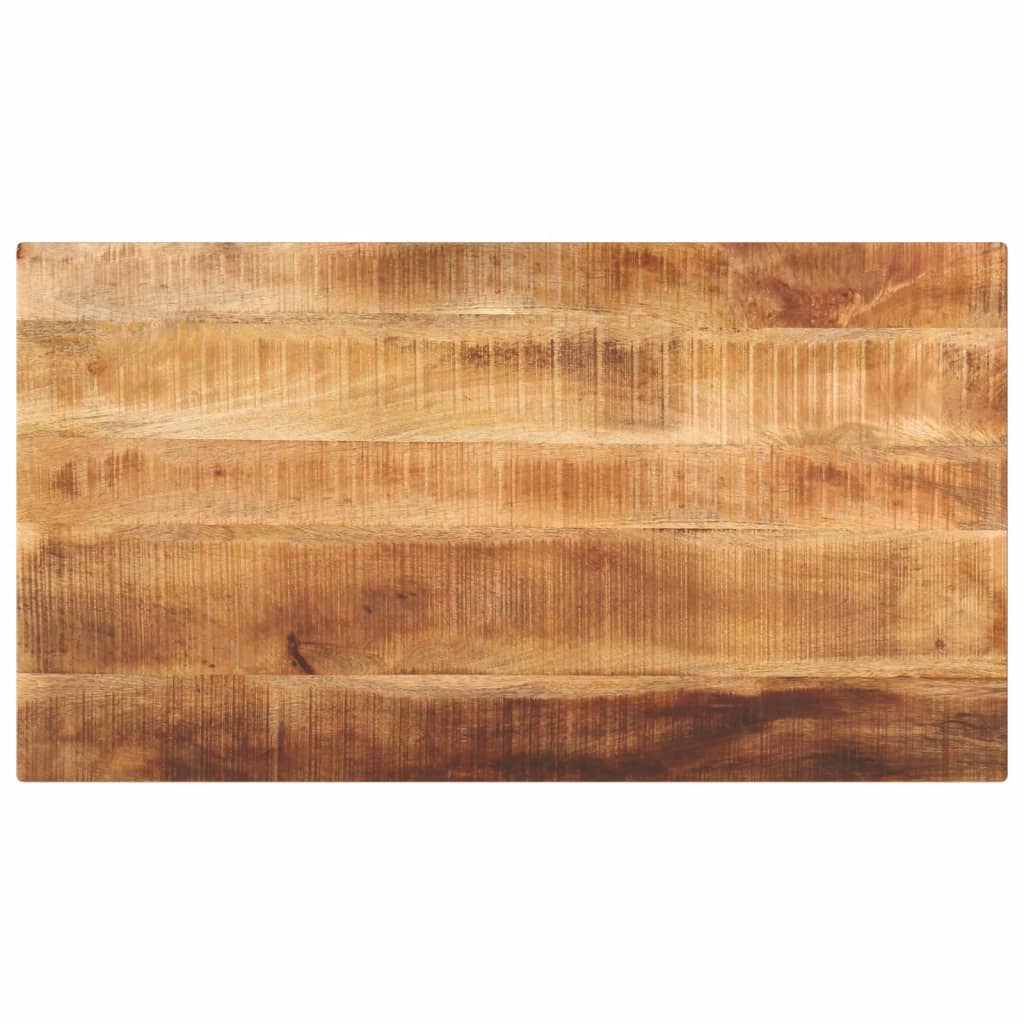 Tischplatte 120x70x2,5 cm Rechteckig Raues Massivholz Mango